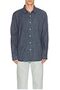 view 3 of 3 Wyatt Button Down Shirt in Navy Etch