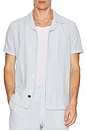 view 4 of 5 Amalfi Button Down Shirt in Blue White Seersucker