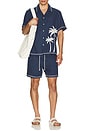 view 5 of 5 Gibson Shirt in Navy White Palm