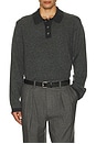 view 4 of 5 Anders Long Sleeve Polo in Charcoal Ice