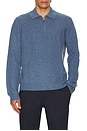 view 1 of 4 Monty Quarter Zip Polo in Cerulean Melange