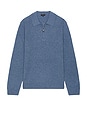 view 4 of 4 Monty Quarter Zip Polo in Cerulean Melange