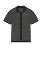 view 5 of 5 CHEMISE in Charcoal Black Stripe