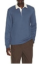 view 1 of 4 Wright Long Sleeve Polo in Vintage Steel