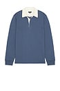 view 5 of 4 Wright Long Sleeve Polo in Vintage Steel