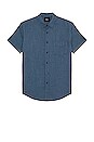 view 1 of 3 Fairfax Short Sleeve Buttondown in Maritime