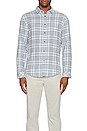 view 3 of 3 Wyatt Long Sleeve Buttondown in Seaglass Melanage