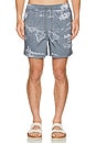 view 3 of 4 La Brea Swim Short in Paradise Washed Black