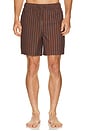 view 1 of 5 La Brea Short in Rust Navy Stripe