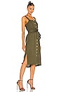 view 2 of 3 Clement Dress in Army Green