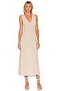 view 1 of 3 Audrina Midi Dress in Sand Gigham