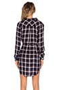 view 3 of 5 Nadine Button Down Dress in Navy & Plum