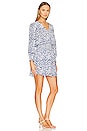 view 2 of 3 ROBE COURTE ZANA in Cobalt Static Leopard