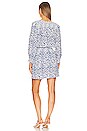 view 3 of 3 ROBE COURTE ZANA in Cobalt Static Leopard