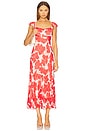 view 1 of 3 Marigold Dress in Scarlet Hibiscus