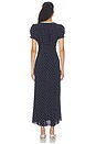 view 4 of 4 Allison Dress in Navy Polka Dots