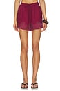 view 1 of 6 Jenner Short in Berry Hibiscus Embroidery