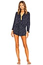 view 1 of 3 Long Sleeve Short PJ Set in Navy Galaxy