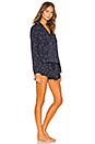 view 2 of 3 Long Sleeve Short PJ Set in Navy Galaxy