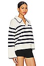 view 2 of 4 Athena Sweater in Ivory Navy Stripe