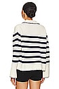 view 3 of 4 Athena Sweater in Ivory Navy Stripe