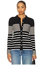 view 1 of 4 Aurelia Sweater in Black & Ivory Stripe