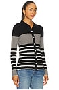 view 2 of 4 Aurelia Sweater in Black & Ivory Stripe
