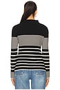 view 3 of 4 Aurelia Sweater in Black & Ivory Stripe