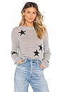view 1 of 4 Perci Sweater in Light Grey & Navy Stars