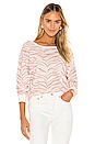view 1 of 5 Theo Sweatshirt in Blush Tiger Stripes