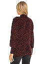 view 3 of 4 Genevieve Sweater in Burgundy Mixed Animal