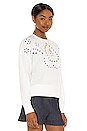 view 2 of 4 Alice Sweatshirt in White Eyelet Embroidery