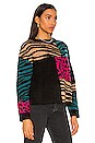 view 2 of 4 Kylie Pullover in Black Patchwork Animal