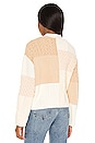 view 3 of 4 Reese Cardigan in Cream Patchwork Cable