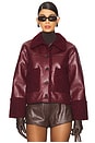 view 2 of 5 VESTE DÉTAIL MOUTONNÉ DRIA in Maroon Shearling