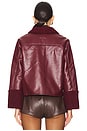 view 4 of 5 VESTE DÉTAIL MOUTONNÉ DRIA in Maroon Shearling