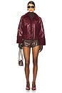view 5 of 5 VESTE DÉTAIL MOUTONNÉ DRIA in Maroon Shearling