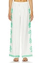 view 2 of 7 Emmie Pants in Emerald Palms Embroidery