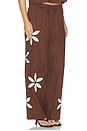 view 2 of 6 PANTALÓN EMMIE  in Cocoa Floral Embroidery