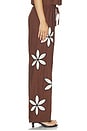 view 3 of 6 PANTALÓN EMMIE  in Cocoa Floral Embroidery