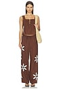 view 5 of 6 PANTALÓN EMMIE  in Cocoa Floral Embroidery
