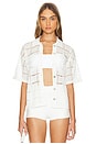 view 1 of 4 Clemente Button Down Top in White