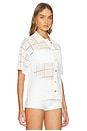 view 2 of 4 Clemente Button Down Top in White