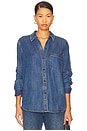 view 1 of 4 Atticus Top in Antique Blue