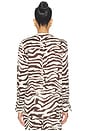 view 3 of 5 Saige Top in Espresso Zebra
