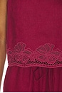 view 5 of 5 Alira Top in Berry Hibiscus Embroidery