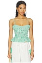 view 1 of 5 Makenna Top in Emerald Stripe