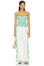 view 4 of 5 Makenna Top in Emerald Stripe