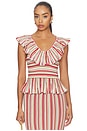 view 1 of 5 Carmelita Top in Havana Stripe