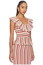 view 2 of 5 Carmelita Top in Havana Stripe